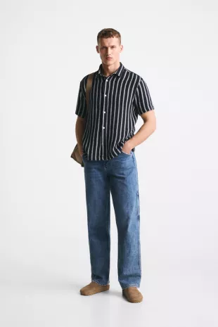 Textured Striped Shirt