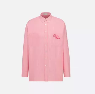 Tears Pink & White Striped Oxford Shirt