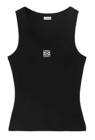Loewe - Black Anagram Ribbed Tank Top