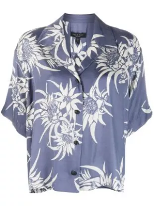 Floral-print Long-sleeve Shirt