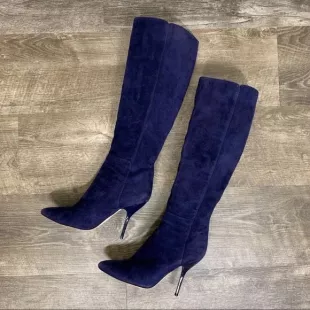 Suede Knee High Heeled Boots