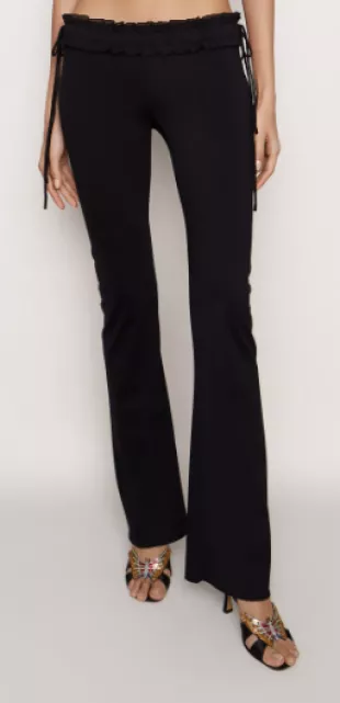 GUIZIO - Ruched Side Tie Stretch Pant