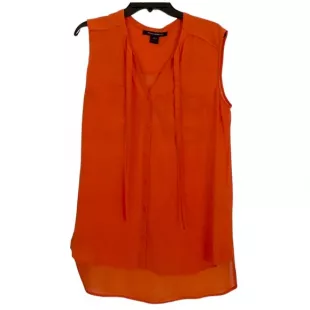 100% Silk Women's Orange Button Down Blouse