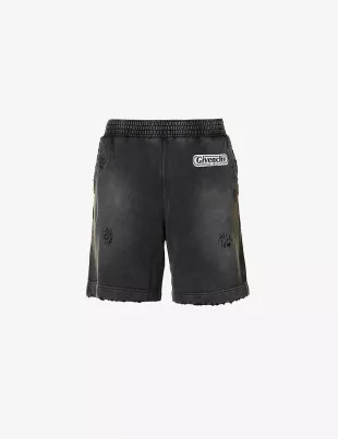 Black Flames Print Sweatshorts