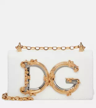 Dolce & Gabbana - White Dg Girls Mini Leather Shoulder Bag