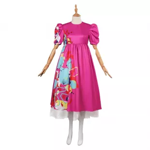 Kate McKinnon's Weird Barbie Pink Dresss