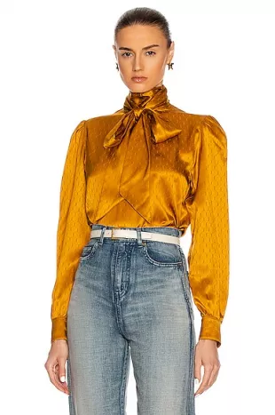 Saint Laurent ia Blouse in Moutarde