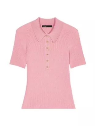 Sparkly Knit Polo Shirt