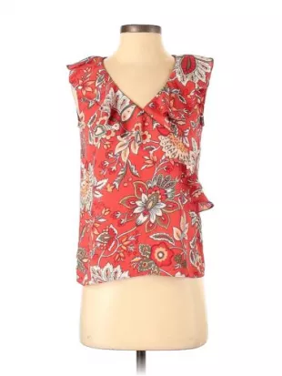 loft - Ruffle Floral Print Blouse