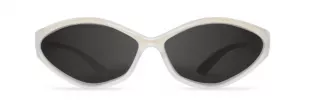 Silver 90s Oval Sunglasses