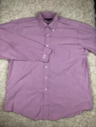 Brooks Brothers - Non Iron Button Up Shirt Mens Large Red Check Cotton ...