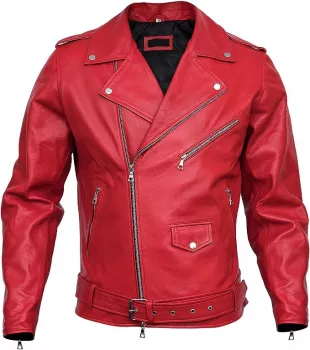 rabbaniz - Kanye West In His Red Motorcycle Jacket At Fashion Week