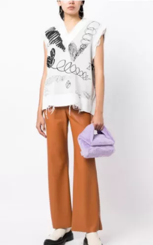 Printed Sleeveless Vest