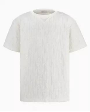 Dior - White Terry Oblique T Shirt