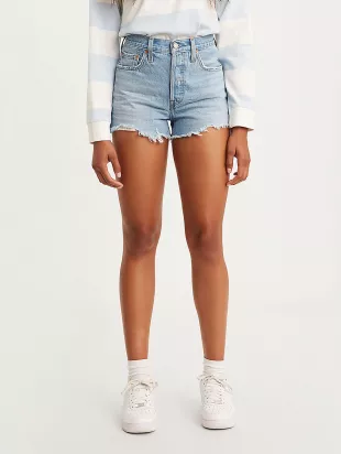 Levi's 501® Rolled Short Denim Korte Broek Vrouwen, Orinda Troy Scraped, 27W