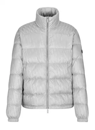 Silver Oblique Puffer Jacket