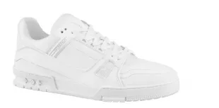 lv trainer sneaker white