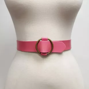 Vegan vintage washed jean belt in pink