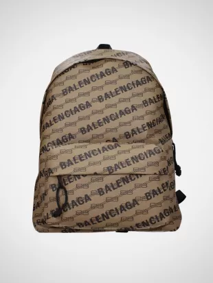 Beige Allover Logo Explorer Backpack