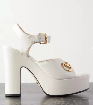 Gucci - Baby Horsebit-detailed Leather Platform Sandals