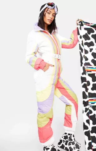 Delia - Rainbow Rider Colorblock Snowsuit