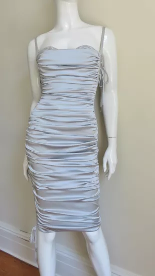 Dolce and Gabbana New Lace up Sides Silk Dress