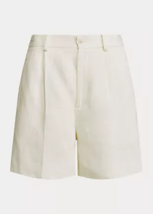 Ralph Lauren Collection - Tracy Pleated Linen Short