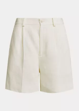 Tracy Pleated Linen Short