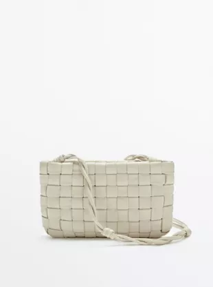 Woven Leather Clutch Style Bag
