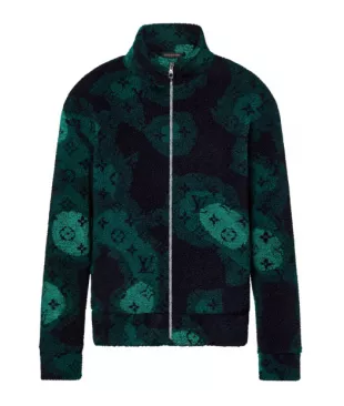 Navy & Green Elevation Camo Fleece Jacket