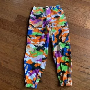 Forever 21 - Neon Camouflage Cargo Pants