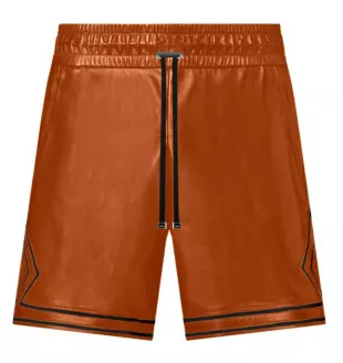 Brown Leather Boxing Shorts
