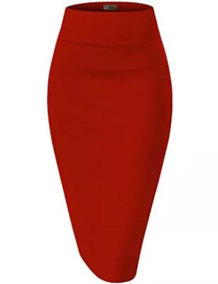 Chloé Kristyn - Red Danielle Pencil Skirt
