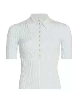 Atlas Rib-Knit Polo Tee