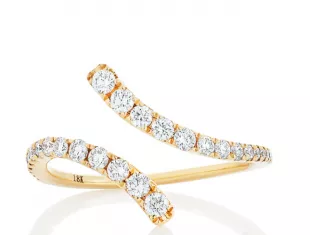 Diamond Cross Over Ring