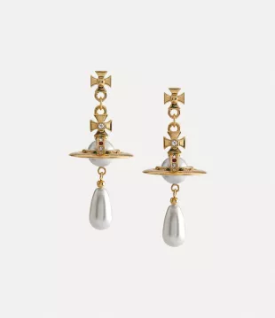 Vivienne Westwood - Pearl Drop Earrings en Doré