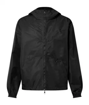 Black Reversible Windbreaker Jacket