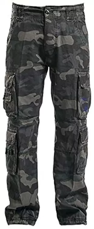 Pure Vintage Trousers Dark Camo