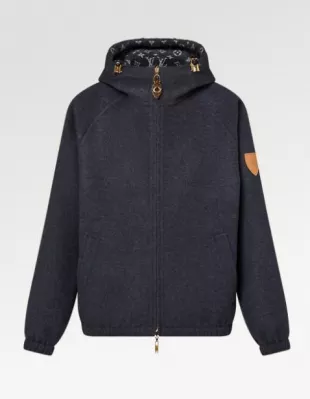 Reversible Monogram Jacquard Hooded Jacket