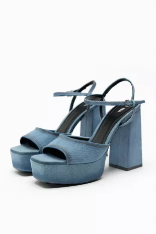 Zara - Denim Platform Sandals