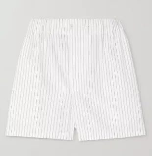 Bottega Veneta - Pinstriped Cotton-Poplin Shorts