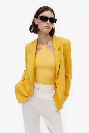 H&M - Single-breasted blazer - Yellow