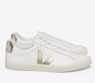 Esplar Leather Low-Top Sneakers in White Platine