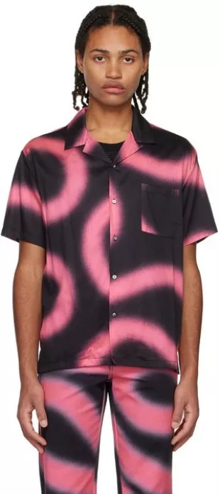 Black & Pink Printed Shirt