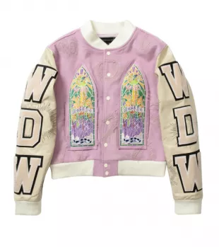 Pink Stained Glass Varsity Jacket