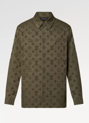 Olive Green Monogram Overshirt