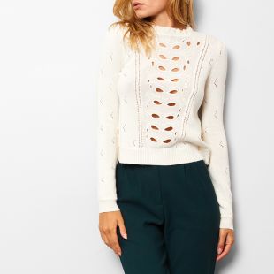 Pull Laine Cachemire Ecru
