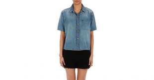 Current/Elliott | Blue Costa Short sleeve Shirt | Lyst