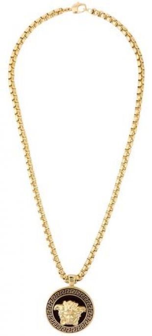 Versace Greek Line Pendant Necklace
