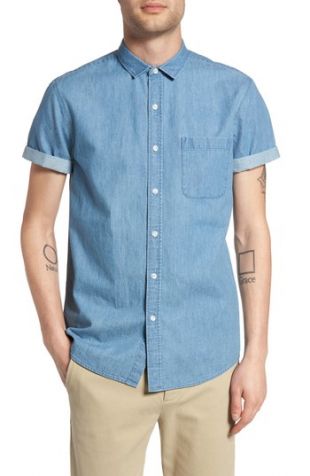 Topman Washed Denim Shirt